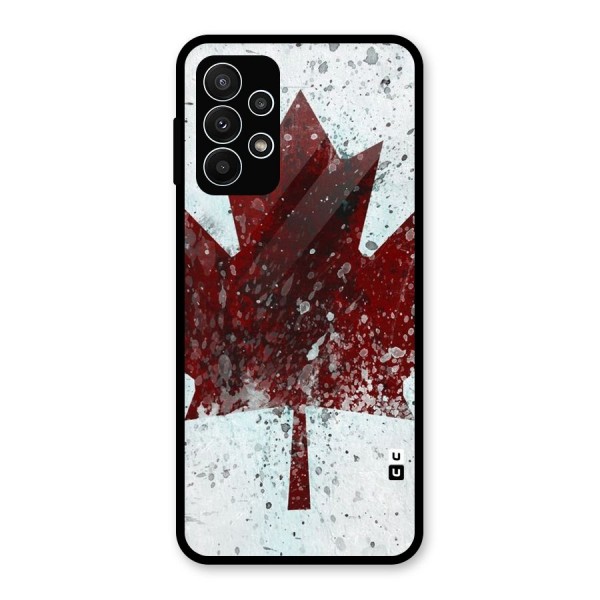 Red Maple Snow Glass Back Case for Galaxy A23