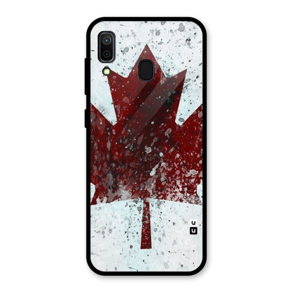 Red Maple Snow Glass Back Case for Galaxy A30