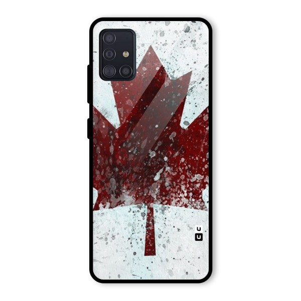 Red Maple Snow Glass Back Case for Galaxy A51