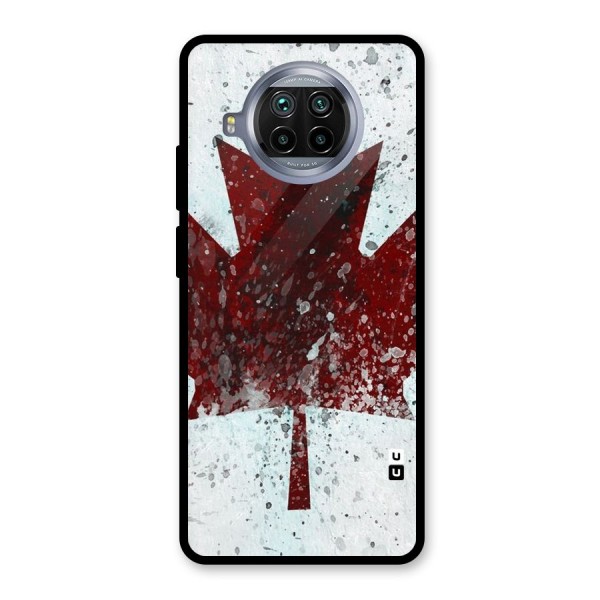 Red Maple Snow Glass Back Case for Mi 10i