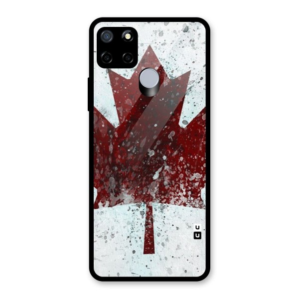 Red Maple Snow Glass Back Case for Realme C12