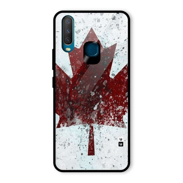 Red Maple Snow Glass Back Case for Vivo Y12