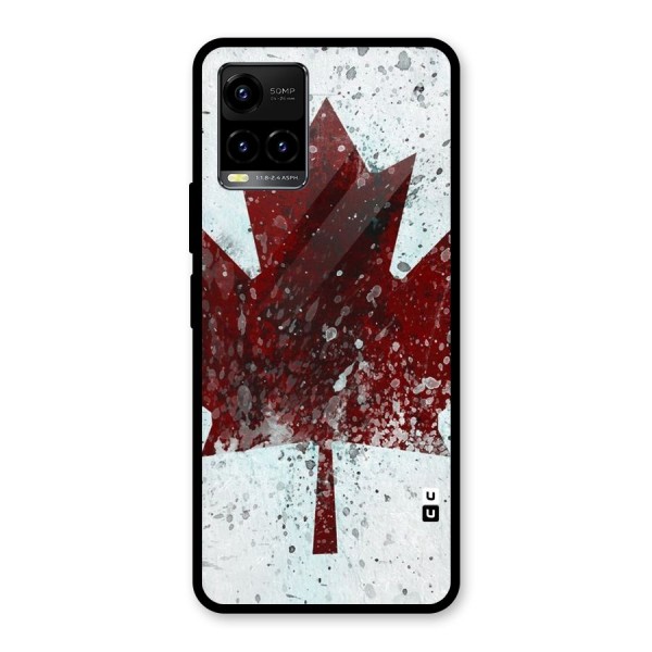 Red Maple Snow Glass Back Case for Vivo Y21A