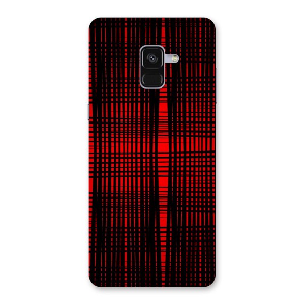 Red Net Design Back Case for Galaxy A8 Plus