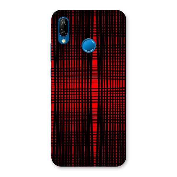 Red Net Design Back Case for Huawei P20 Lite