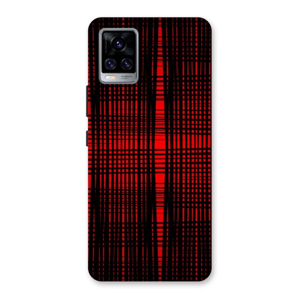 Red Net Design Back Case for Vivo V20 Pro