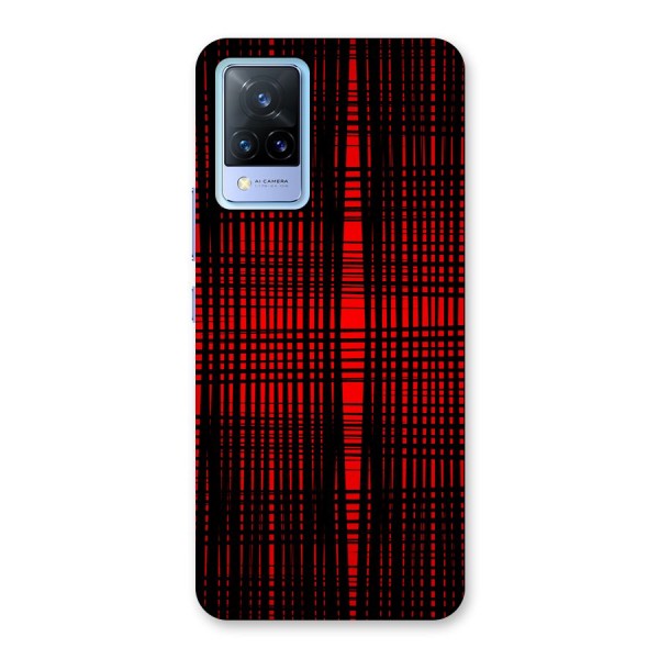 Red Net Design Back Case for Vivo V21 5G