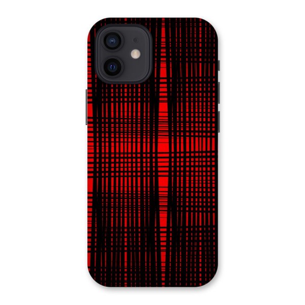 Red Net Design Back Case for iPhone 12