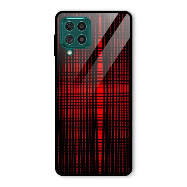 Red Net Design Glass Back Case for Galaxy F62