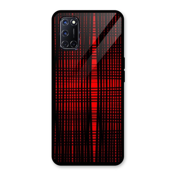 Red Net Design Glass Back Case for Oppo A52