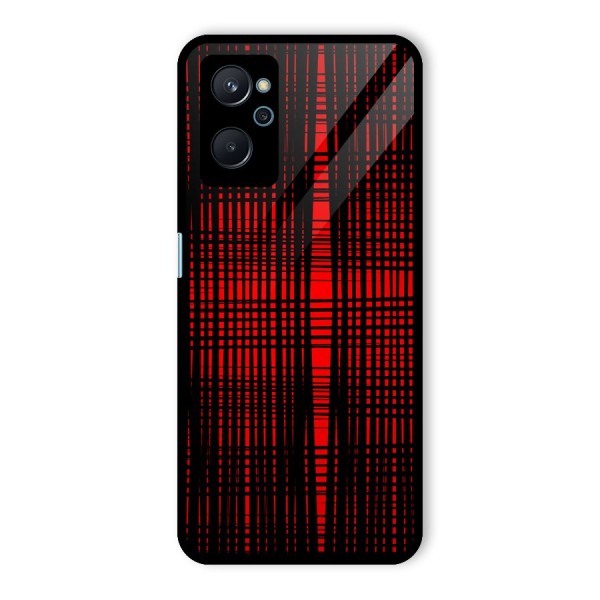 Red Net Design Glass Back Case for Realme 9i