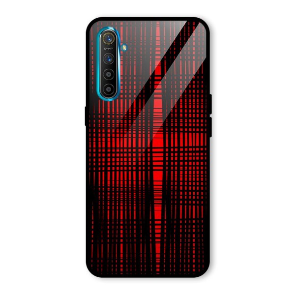 Red Net Design Glass Back Case for Realme XT