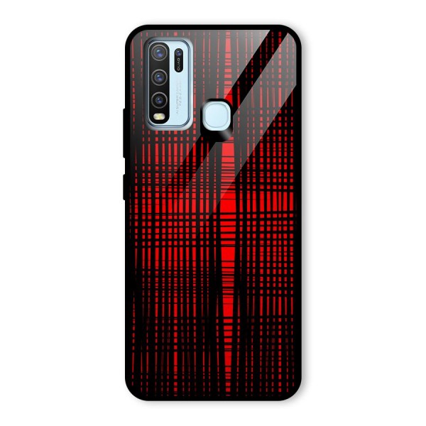 Red Net Design Glass Back Case for Vivo Y50