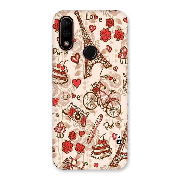 Red Peach City Back Case for Lenovo A6 Note