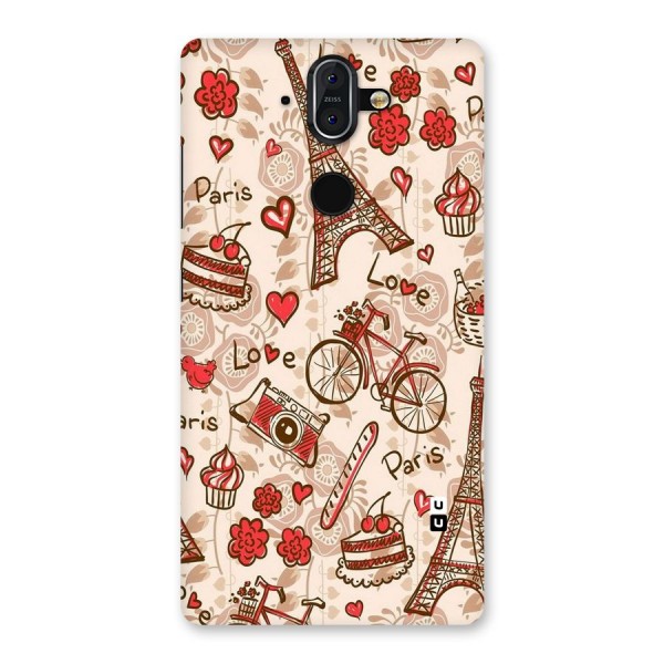 Red Peach City Back Case for Nokia 8 Sirocco