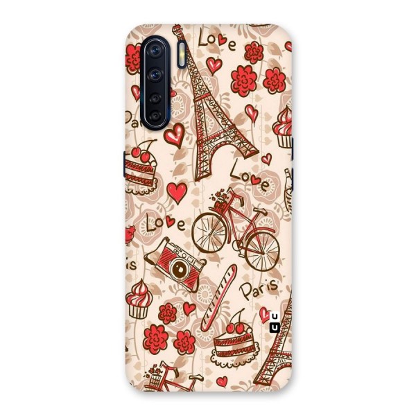 Red Peach City Back Case for Oppo F15