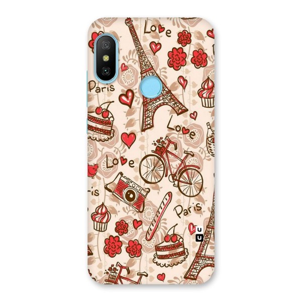 Red Peach City Back Case for Redmi 6 Pro