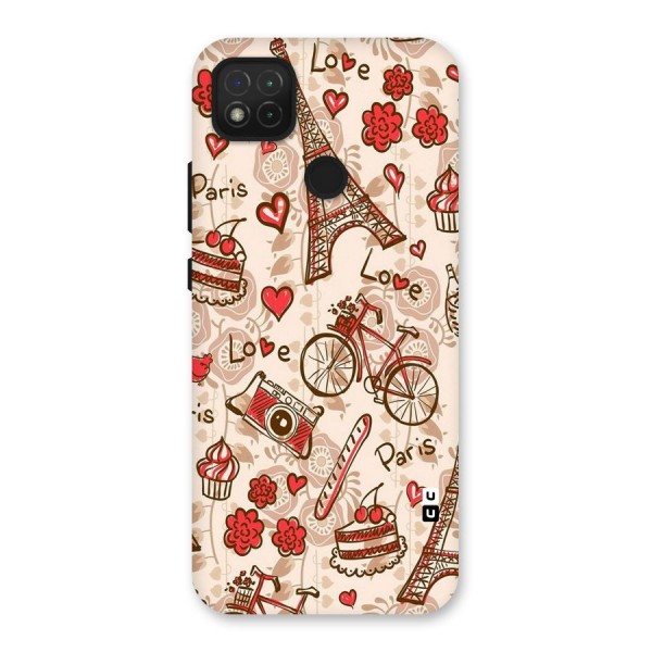 Red Peach City Back Case for Redmi 9C