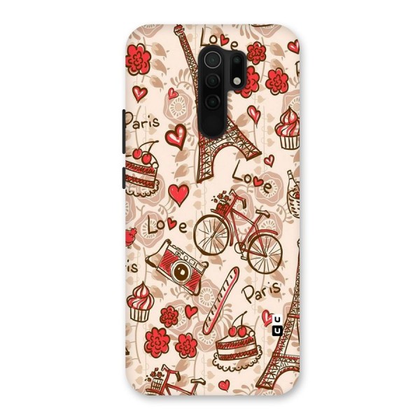 Red Peach City Back Case for Redmi 9 Prime