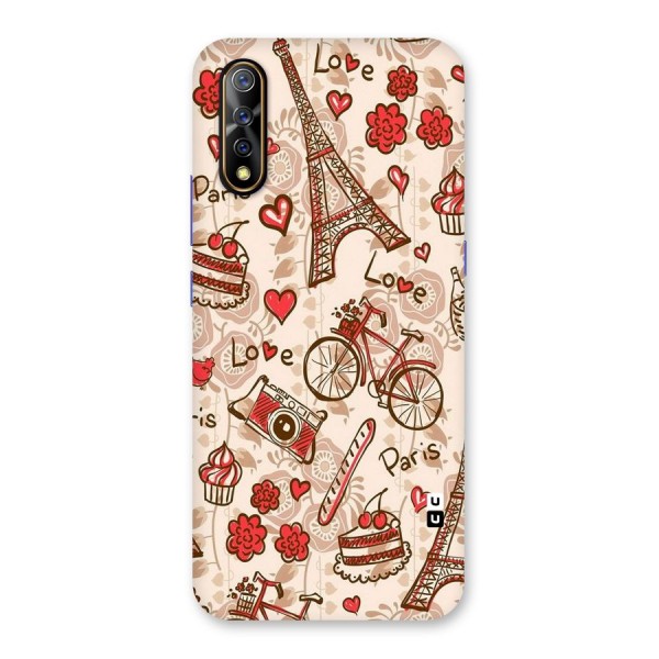 Red Peach City Back Case for Vivo S1