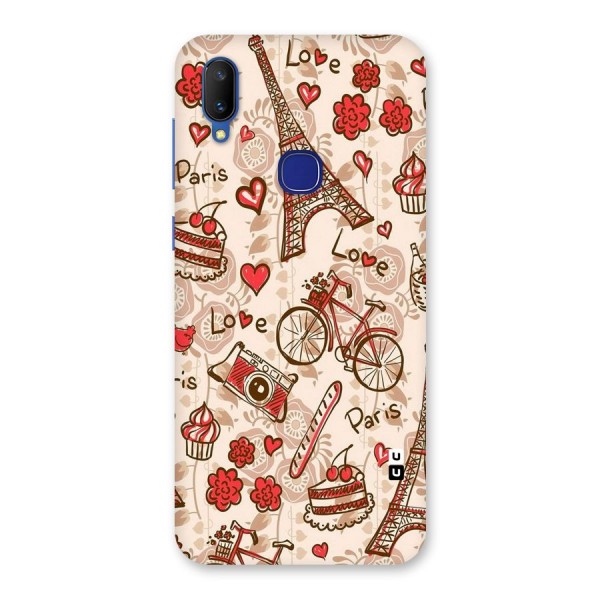 Red Peach City Back Case for Vivo V11