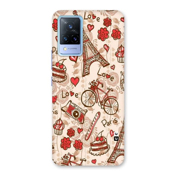 Red Peach City Back Case for Vivo V21 5G