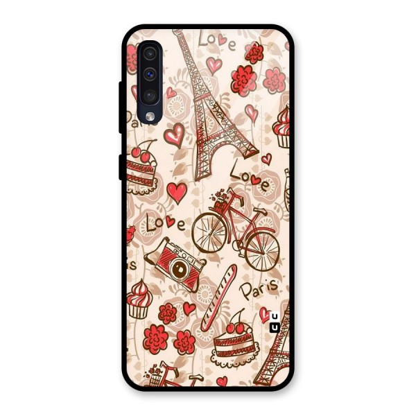 Red Peach City Glass Back Case for Galaxy A50s