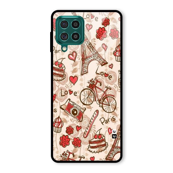 Red Peach City Glass Back Case for Galaxy F62