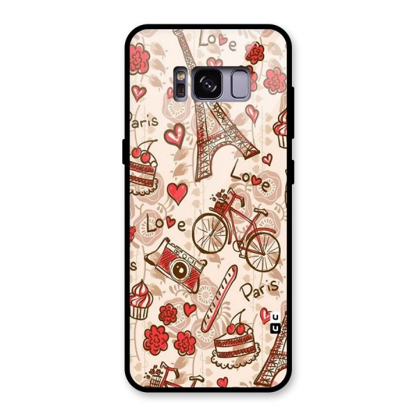 Red Peach City Glass Back Case for Galaxy S8