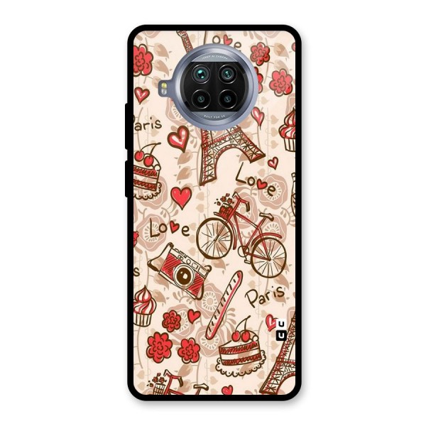 Red Peach City Glass Back Case for Mi 10i