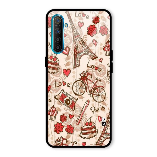 Red Peach City Glass Back Case for Realme XT