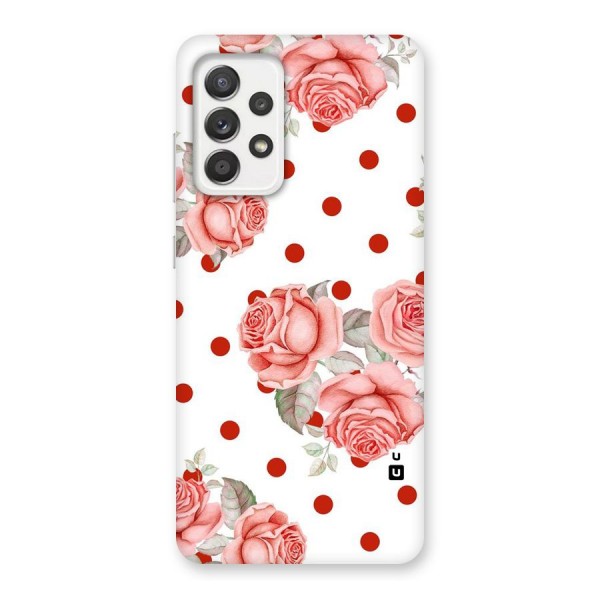 Red Peach Shade Flowers Back Case for Galaxy A52