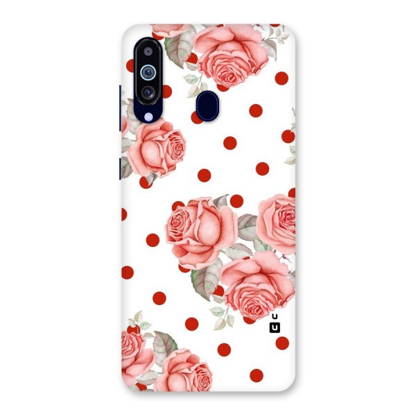 Red Peach Shade Flowers Back Case for Galaxy A60