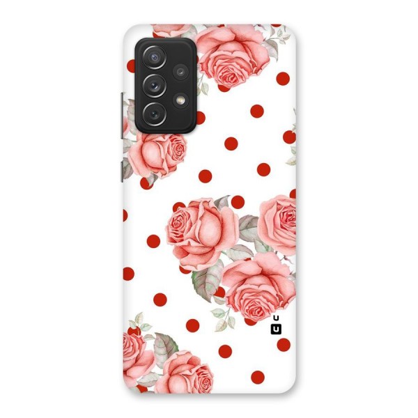 Red Peach Shade Flowers Back Case for Galaxy A72