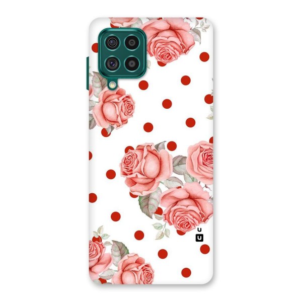 Red Peach Shade Flowers Back Case for Galaxy F62