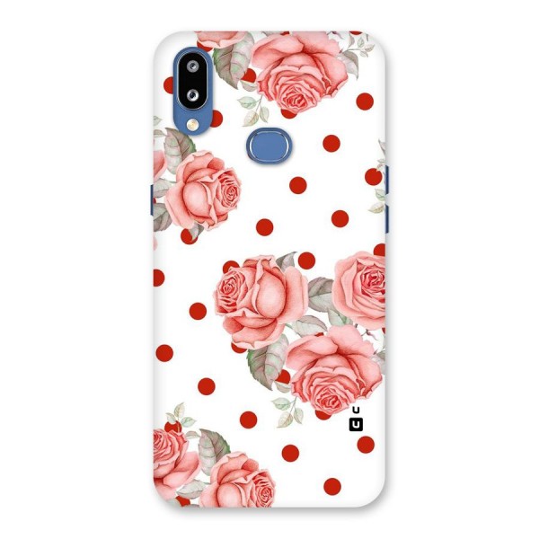 Red Peach Shade Flowers Back Case for Galaxy M01s