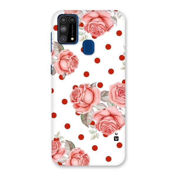 Red Peach Shade Flowers Back Case for Galaxy M31