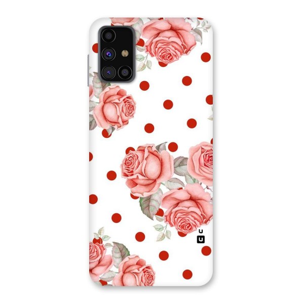 Red Peach Shade Flowers Back Case for Galaxy M31s