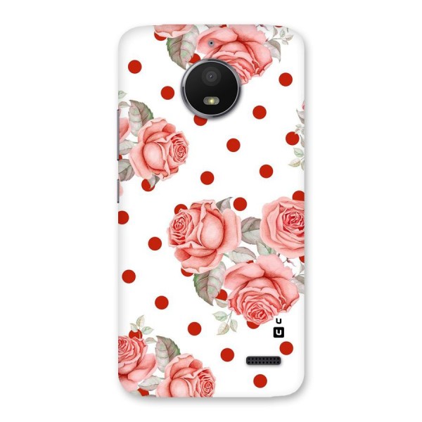 Red Peach Shade Flowers Back Case for Moto E4