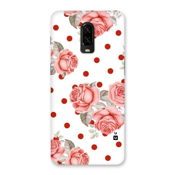 Red Peach Shade Flowers Back Case for OnePlus 6T