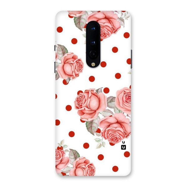 Red Peach Shade Flowers Back Case for OnePlus 8