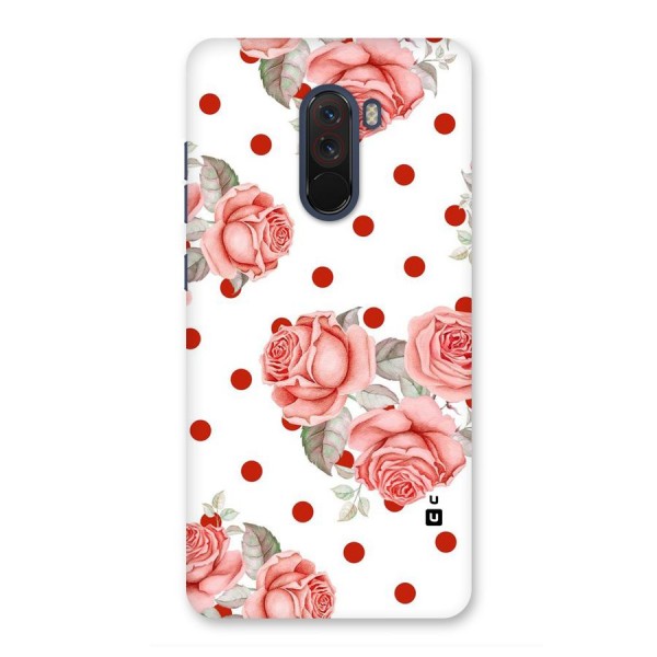 Red Peach Shade Flowers Back Case for Poco F1