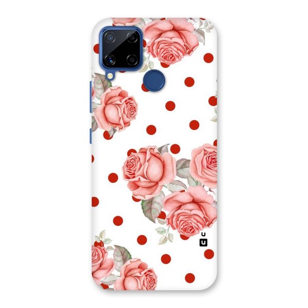 Red Peach Shade Flowers Back Case for Realme C12