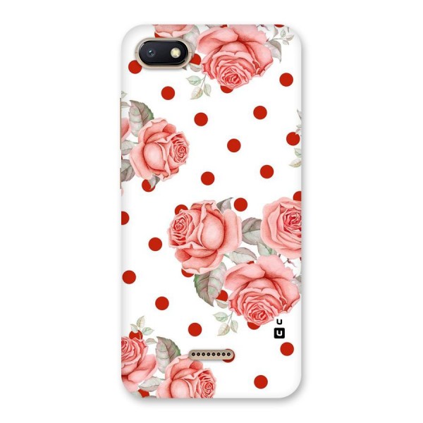 Red Peach Shade Flowers Back Case for Redmi 6A