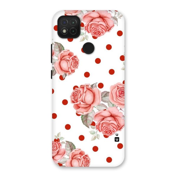 Red Peach Shade Flowers Back Case for Redmi 9C