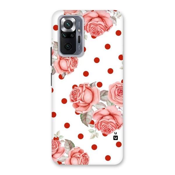 Red Peach Shade Flowers Back Case for Redmi Note 10 Pro