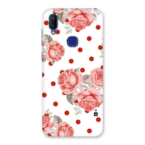 Red Peach Shade Flowers Back Case for Vivo V11