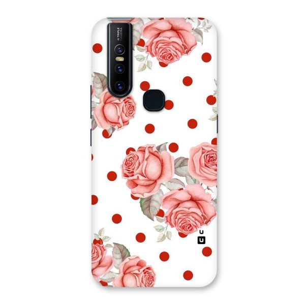 Red Peach Shade Flowers Back Case for Vivo V15