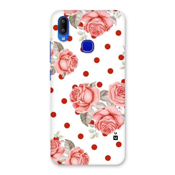 Red Peach Shade Flowers Back Case for Vivo Y91