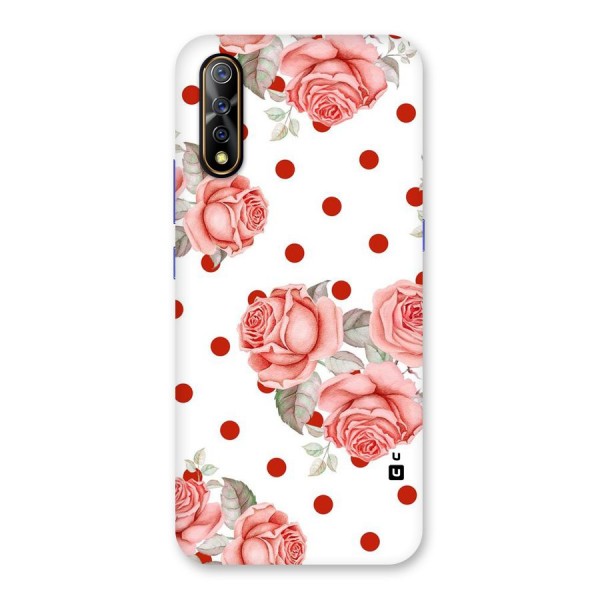 Red Peach Shade Flowers Back Case for Vivo Z1x